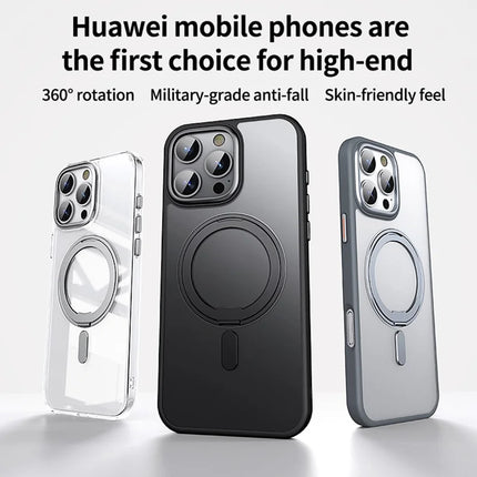 For iPhone 16 Pro Max Case Compatible with MagSafe TPU+Acrylic+Metal Kickstand Matte Phone Cover