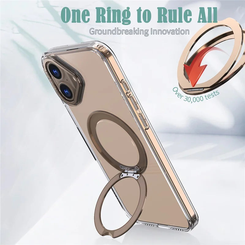 ShopCaseCart Stylish Kickstand iPhone 16 Protective cover Compatible with MagSafe TPU+Acrylic Kickstand Phone Guard