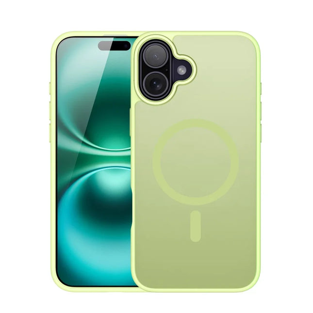 DUX DUCIS Yind Series For iPhone 16 Plus Case Compatible with MagSafe PC+TPU Matte Phone Cover - Green