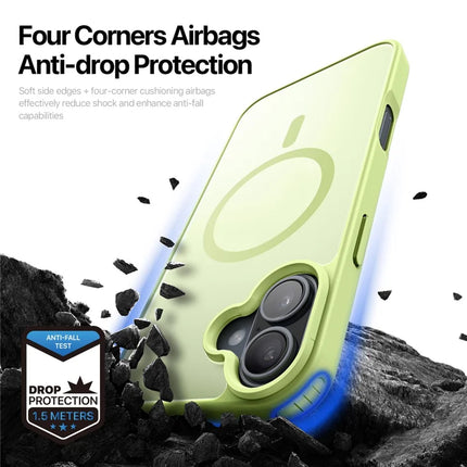 DUX DUCIS Yind Series For iPhone 16 Plus Case Compatible with MagSafe PC+TPU Matte Phone Cover