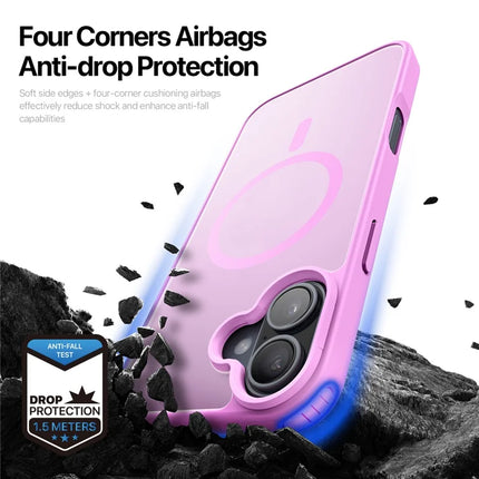 DUX DUCIS Yind Series For iPhone 16 Plus Case Compatible with MagSafe PC+TPU Matte Phone Cover
