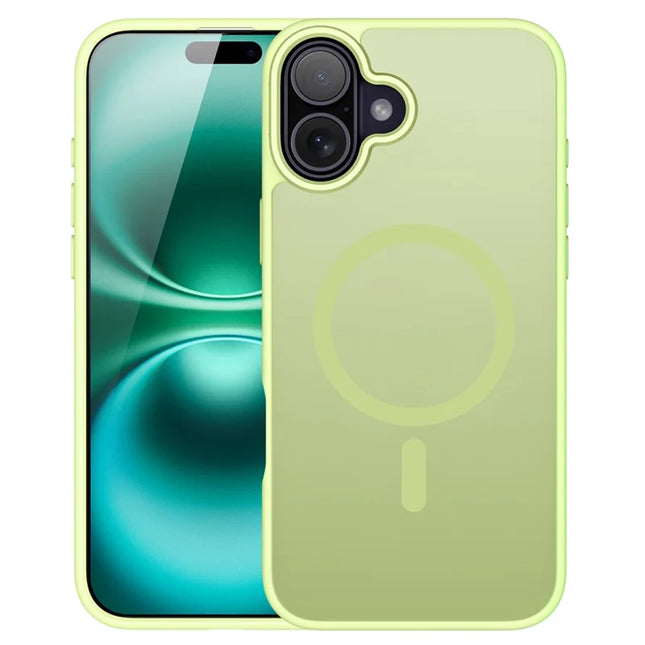 DUX DUCIS Yind Series For iPhone 16 Matte Case Compatible with MagSafe PC+TPU Phone Cover - Green