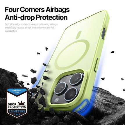 DUX DUCIS Yind Series For iPhone 16 Pro Magnetic Case Airbag Corners PC+TPU Matte Phone Cover