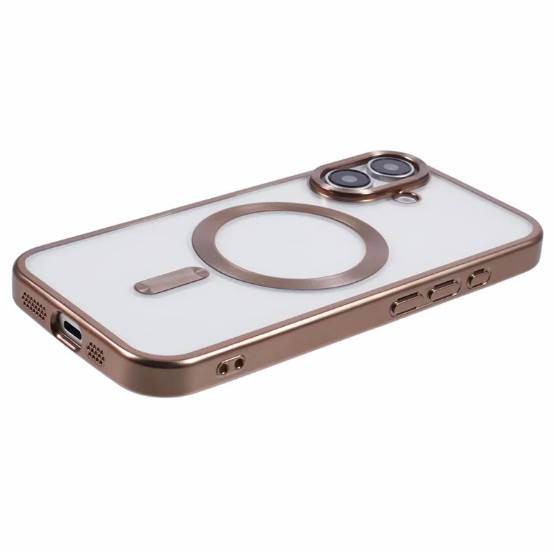 ShopCaseCart Stylish Durable iPhone 16 Protective cover Matte Electroplating Phone Guard Compatible with MagSafe