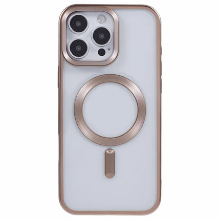 For iPhone 16 Pro Max Case Matte Electroplating Phone Cover Compatible with MagSafe