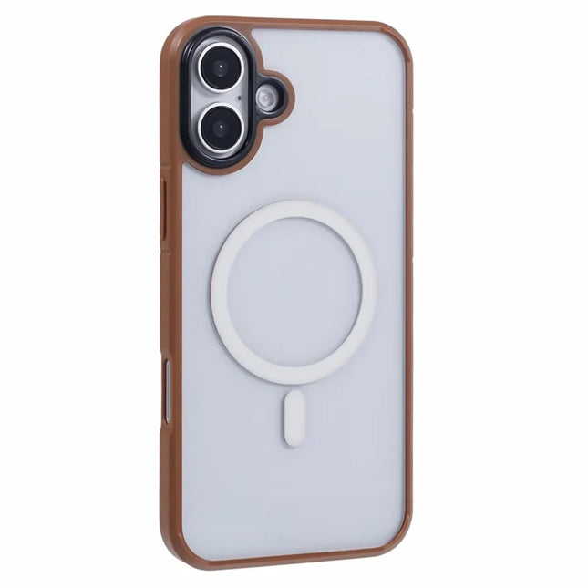X-LEVEL Crystal Clear Series for iPhone 16 Plus Case TPU+PC Phone Cover Compatible with MagSafe - Titanium Gold