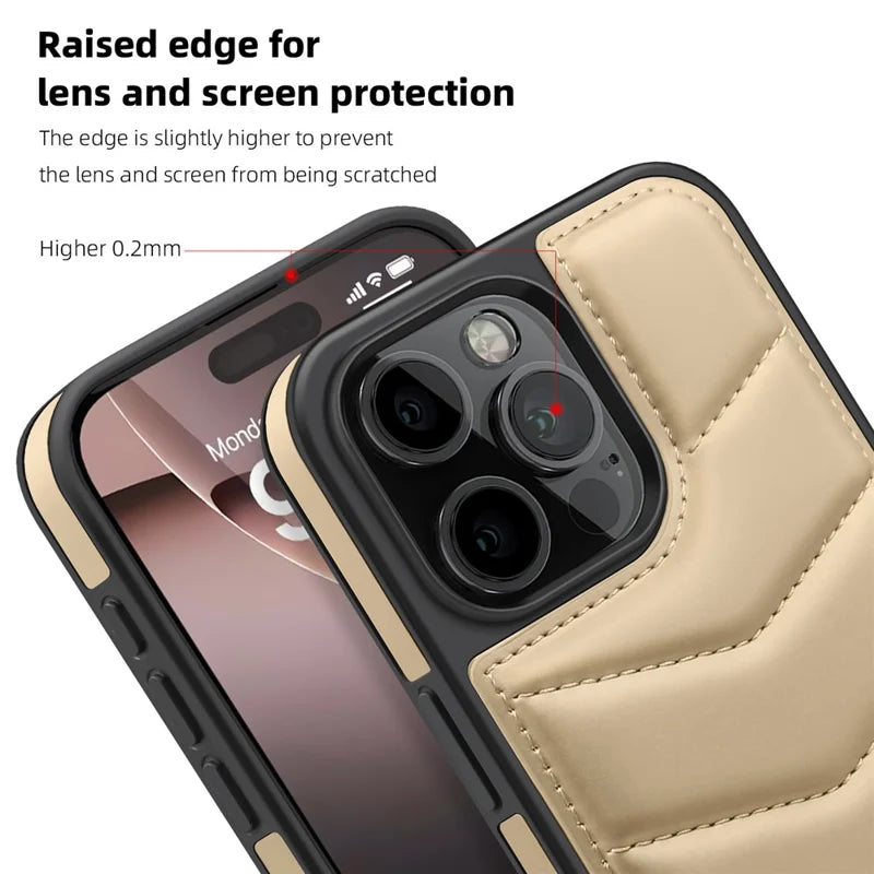 ShopCaseCart Premium Elegant iPhone 16 Pro Max Protective cover Compatible with MagSafe RFID Blocking Card Slot Leather Back Guard