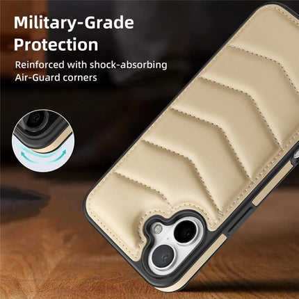 For iPhone 16 Plus Case Compatible with MagSafe RFID Blocking Card Slot Leather Back Cover