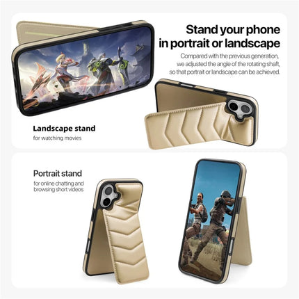 For iPhone 16 Plus Case Compatible with MagSafe RFID Blocking Card Slot Leather Back Cover