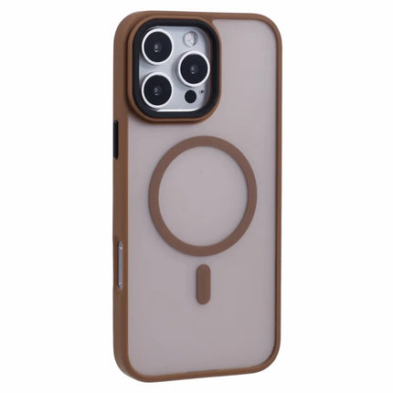For iPhone 16 Pro Max Case Compatible with MagSafe Skin-Touch Matte Anti-Drop TPU+PC Phone Cover - Desert Gold