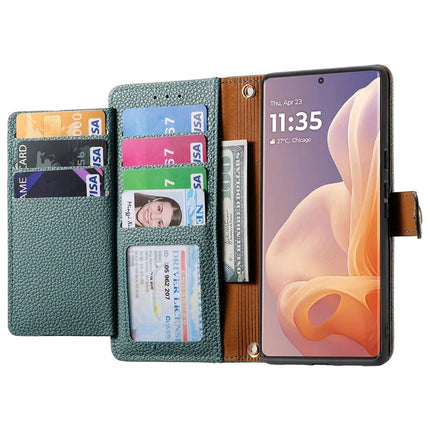 For Motorola Moto G85 5G / S50 Neo 5G Case RFID Blocking Zipper Pocket Leather Wallet Phone Cover