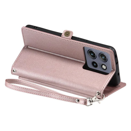 For Motorola Edge 50 Neo 5G / Moto S50 5G / Thinkphone 25 5G Leather Case with Wrist Strap Wallet Stand Phone Cover