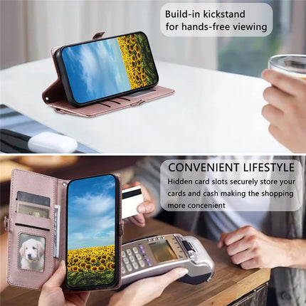 For Motorola Edge 50 Neo 5G / Moto S50 5G / Thinkphone 25 5G Leather Case with Wrist Strap Wallet Stand Phone Cover