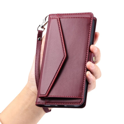 For Motorola Edge 50 Neo 5G / Moto S50 5G / Thinkphone 25 5G Leather Case with Wrist Strap Wallet Stand Phone Cover