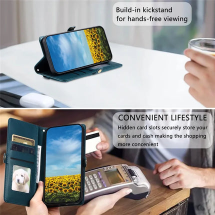 For Motorola Edge 50 Neo 5G / Moto S50 5G / Thinkphone 25 5G Leather Case with Wrist Strap Wallet Stand Phone Cover