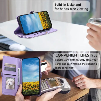 For Motorola Edge 50 Neo 5G / Moto S50 5G / Thinkphone 25 5G Leather Case with Wrist Strap Wallet Stand Phone Cover