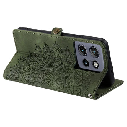 Style 016 For Motorola Edge 50 Neo 5G / Moto S50 5G / Thinkphone 25 5G Case Skin Feel Totem Imprinted Wallet Leather Phone Cover