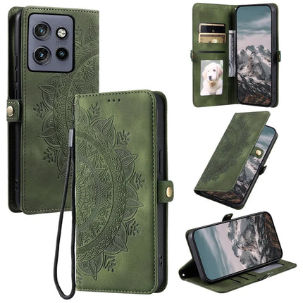 Style 016 For Motorola Edge 50 Neo 5G / Moto S50 5G / Thinkphone 25 5G Case Skin Feel Totem Imprinted Wallet Leather Phone Cover