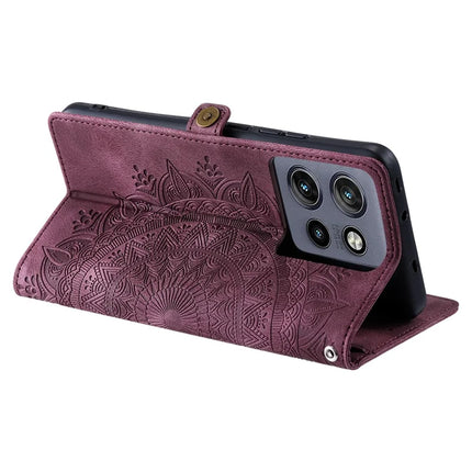 Style 016 For Motorola Edge 50 Neo 5G / Moto S50 5G / Thinkphone 25 5G Case Skin Feel Totem Imprinted Wallet Leather Phone Cover
