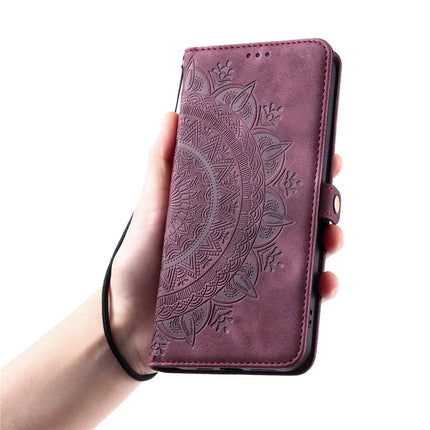 Style 016 For Motorola Edge 50 Neo 5G / Moto S50 5G / Thinkphone 25 5G Case Skin Feel Totem Imprinted Wallet Leather Phone Cover