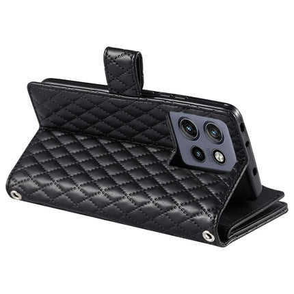 Style 012 for Motorola Edge 50 Neo 5G / Moto S50 5G / Thinkphone 25 5G Case Zipper Pocket Glitter Leather Phone Cover