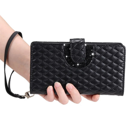 Style 012 for Motorola Edge 50 Neo 5G / Moto S50 5G / Thinkphone 25 5G Case Zipper Pocket Glitter Leather Phone Cover