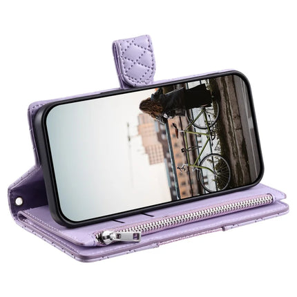 Style 012 for Motorola Edge 50 Neo 5G / Moto S50 5G / Thinkphone 25 5G Case Zipper Pocket Glitter Leather Phone Cover