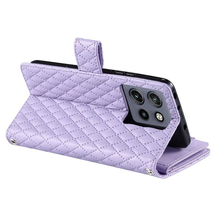 Style 012 for Motorola Edge 50 Neo 5G / Moto S50 5G / Thinkphone 25 5G Case Zipper Pocket Glitter Leather Phone Cover