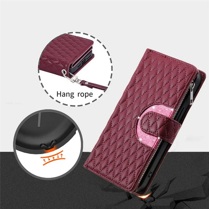 Style 012 for Motorola Edge 50 Neo 5G / Moto S50 5G / Thinkphone 25 5G Case Zipper Pocket Glitter Leather Phone Cover