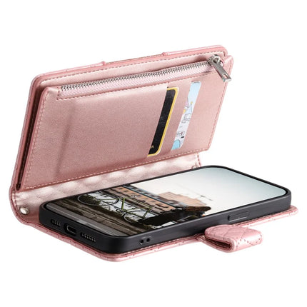 Style 012 for Motorola Edge 50 Neo 5G / Moto S50 5G / Thinkphone 25 5G Case Zipper Pocket Glitter Leather Phone Cover