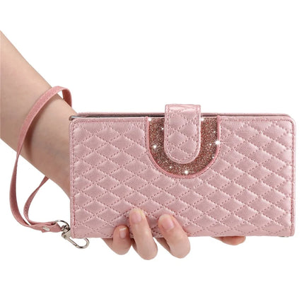 Style 012 for Motorola Edge 50 Neo 5G / Moto S50 5G / Thinkphone 25 5G Case Zipper Pocket Glitter Leather Phone Cover