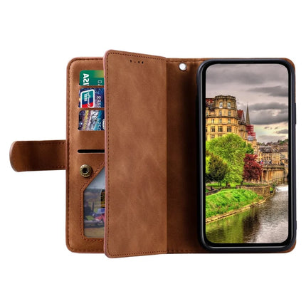 For Motorola Edge 50 Neo 5G / Moto S50 5G / Thinkphone 25 5G Case PU Leather Phone Cover with Zipper Wallet 9 Card Slots