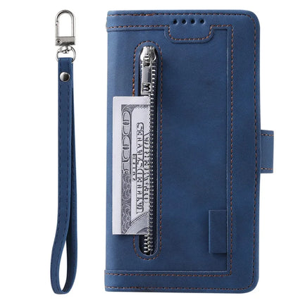 For Motorola Edge 50 Neo 5G / Moto S50 5G / Thinkphone 25 5G Case PU Leather Phone Cover with Zipper Wallet 9 Card Slots