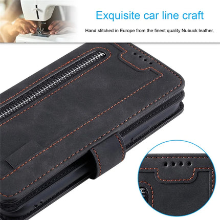For Motorola Edge 50 Neo 5G / Moto S50 5G / Thinkphone 25 5G Case PU Leather Phone Cover with Zipper Wallet 9 Card Slots