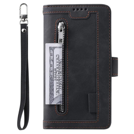 For Motorola Edge 50 Neo 5G / Moto S50 5G / Thinkphone 25 5G Case PU Leather Phone Cover with Zipper Wallet 9 Card Slots