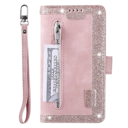 For Motorola Edge 50 Neo 5G / Moto S50 5G / Thinkphone 25 5G Case PU Leather Phone Cover with Zipper Wallet 9 Card Slots