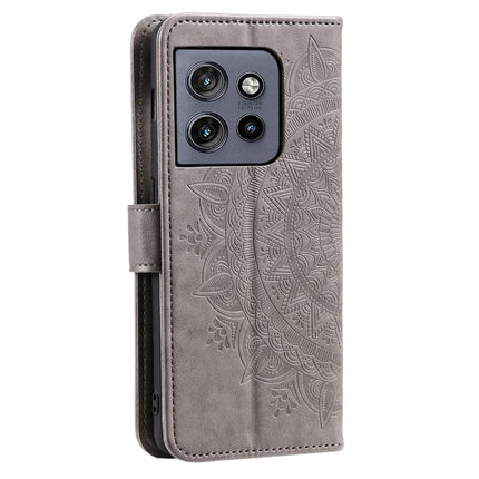 For Motorola Edge 50 Neo 5G / Moto S50 5G / Thinkphone 25 5G Case Imprinted Totem PU Leather Wallet Stand Phone Cover