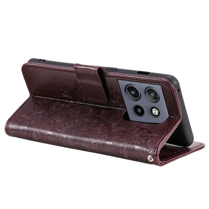 For Motorola Edge 50 Neo 5G / Moto S50 5G / Thinkphone 25 5G Case Imprinted Totem PU Leather Wallet Stand Phone Cover