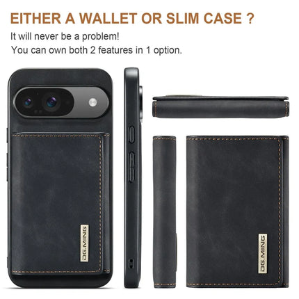 DG.MING M1 Series for Google Pixel 9 Pro / Pixel 9 Case Kickstand PU Phone Cover with Detachable Wallet