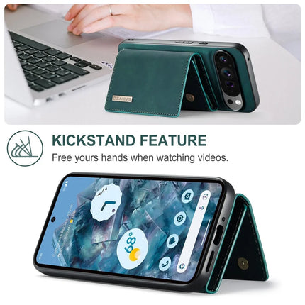DG.MING M1 Series for Google Pixel 9 Pro XL Case Kickstand PU Phone Cover with Detachable Wallet