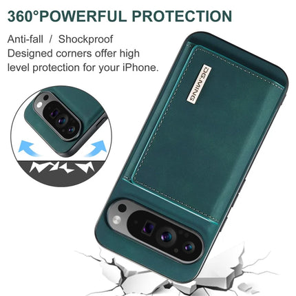 DG.MING M1 Series for Google Pixel 9 Pro XL Case Kickstand PU Phone Cover with Detachable Wallet
