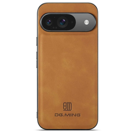 DG.MING For Google Pixel 9 Pro / Pixel 9 Case PU Leather Covered PC+TPU Hybrid Phone Shell