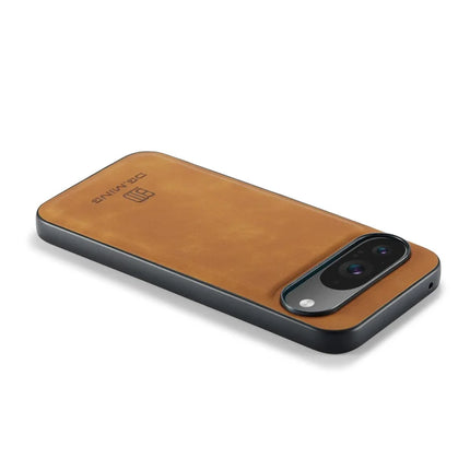 DG.MING For Google Pixel 9 Pro / Pixel 9 Case PU Leather Covered PC+TPU Hybrid Phone Shell