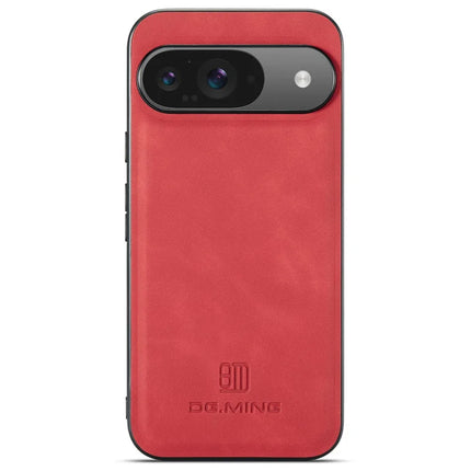 DG.MING For Google Pixel 9 Pro / Pixel 9 Case PU Leather Covered PC+TPU Hybrid Phone Shell