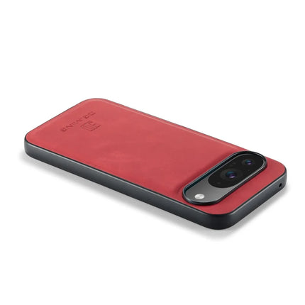 DG.MING For Google Pixel 9 Pro / Pixel 9 Case PU Leather Covered PC+TPU Hybrid Phone Shell