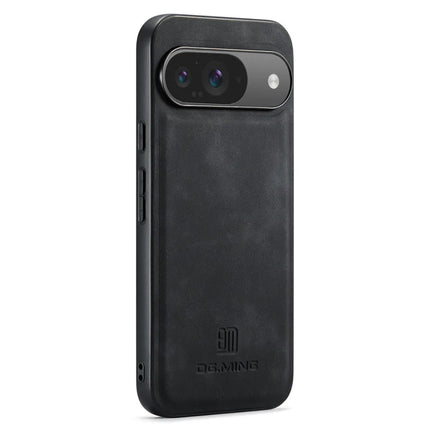 DG.MING For Google Pixel 9 Pro / Pixel 9 Case PU Leather Covered PC+TPU Hybrid Phone Shell