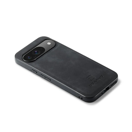 DG.MING For Google Pixel 9 Pro / Pixel 9 Case PU Leather Covered PC+TPU Hybrid Phone Shell