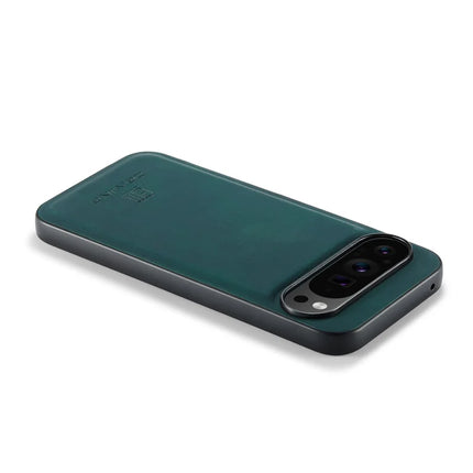 DG.MING For Google Pixel 9 Pro XL Case PU Leather Covered PC+TPU Hybrid Phone Shell