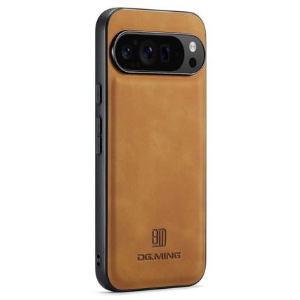 DG.MING For Google Pixel 9 Pro XL Case PU Leather Covered PC+TPU Hybrid Phone Shell