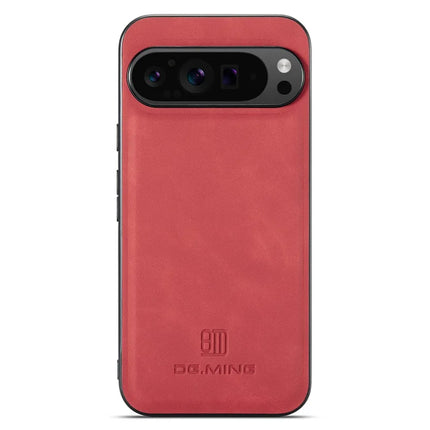 DG.MING For Google Pixel 9 Pro XL Case PU Leather Covered PC+TPU Hybrid Phone Shell
